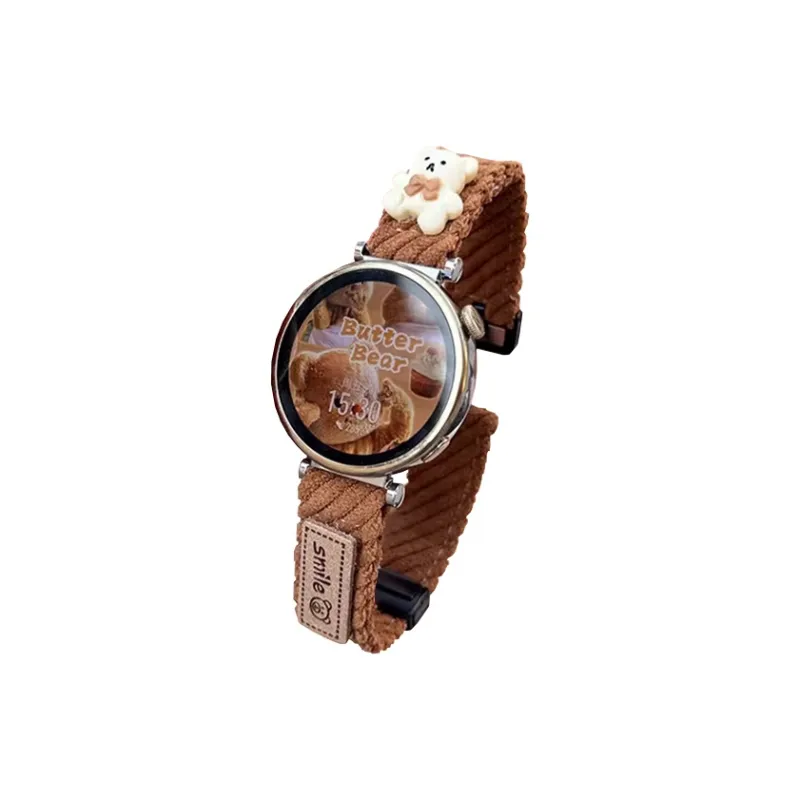 CHUANGYIDA Huawei Compatibility Watch Band 145~210mm Corduroy Material-5