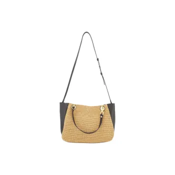 RAG&BONE Straw With Leather Portable Crossbody Bag Shoulder Bag Mini Women's Tan & Black