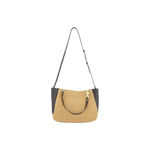 RAG&BONE Straw With Leather Portable Crossbody Bag Shoulder Bag Mini Women's Tan & Black