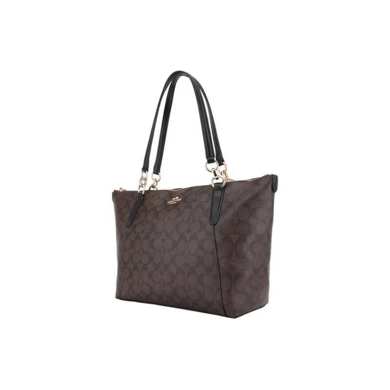 COACH Ava PVC With Leather Tote Bag, Shopping Bag, Shoulder Bag Large Size Women's Black-1