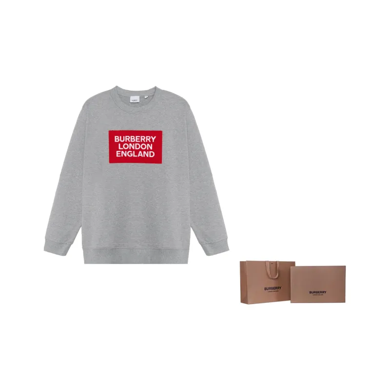 Burberry Logo Patch Cotton Sweatshirt-4