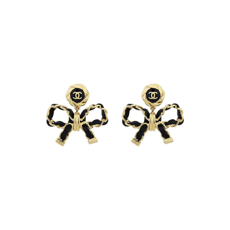CHANEL Earrings Women's Black-0