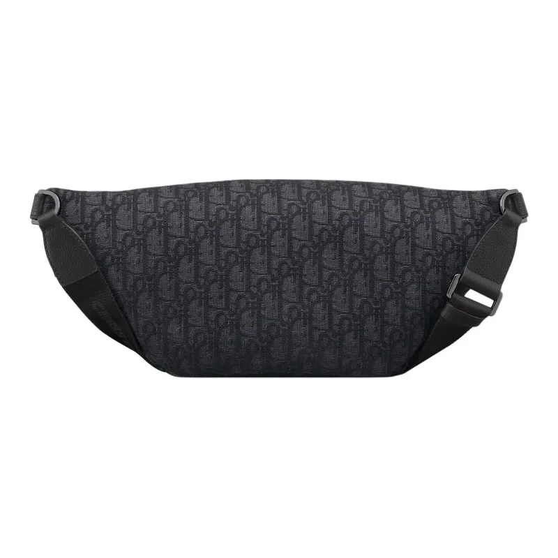 DIOR KAWS Collaboration Rider 2.0 Fabric Fanny Pack Men's Black-2