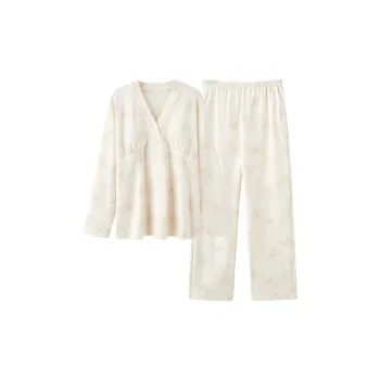 XIAFENYAN Pajama Set Women's Beige
