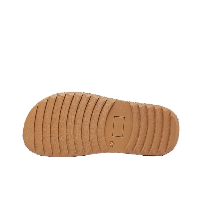 DAPHNE Slip Resistant Wrap toe Slippers Women's Camel-4
