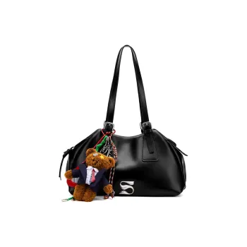 MCMIKO Cow Leather Shoulder Bag Handbag Shoulder Bag Women's Honest Black