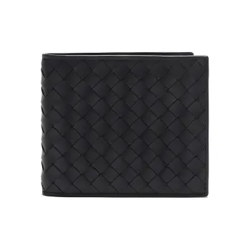 Bottega Veneta Intrecciato Leather Wallet Men's Black