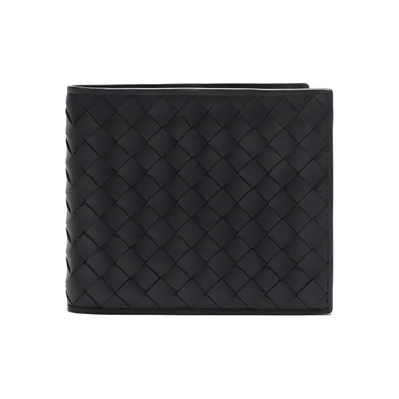 Bottega Veneta Intrecciato Leather Wallet Men's Black-0