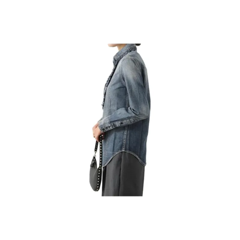 SAINT LAURENT Shirt Women's Vintage Blue-4