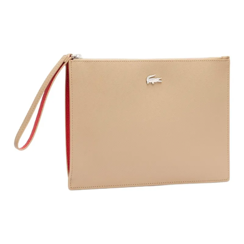 LACOSTE PVC Clutch Women's Beige-1