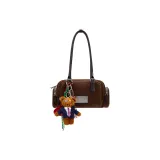 Suede Brown+Bear Pendant