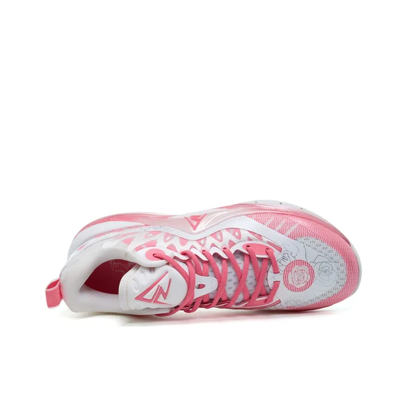 RIGORER Rieves Second Generation Basketball Shoes Men Low Top Zhunzhe White/Red Plum Pink-3