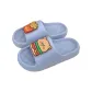 Space Blue[Cute Bear French Fries and Hamburger]