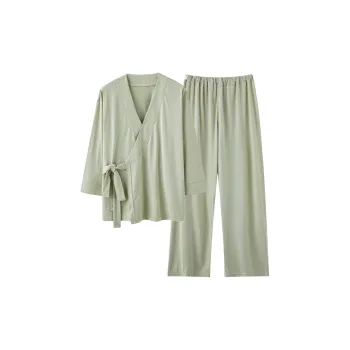 XIAFENYAN Pajama Set Women's Pea Green