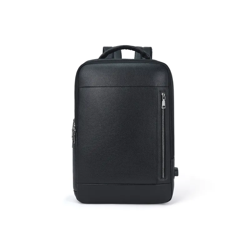 ROBERTA DI CAMERINO Cow Leather With Fabric Backpack Men's Black-0