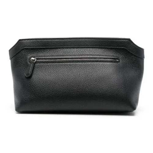 THE ROW Terrasse Calfskin Clutch Women's Black