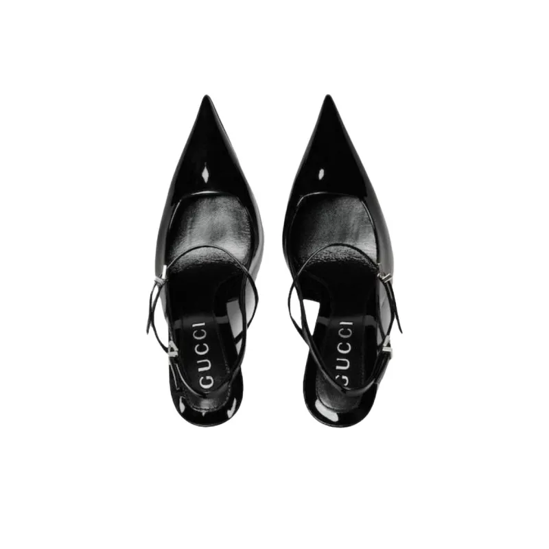GUCCI BRIDE Slim Heel High Heels 10.5cm Women's Black-3