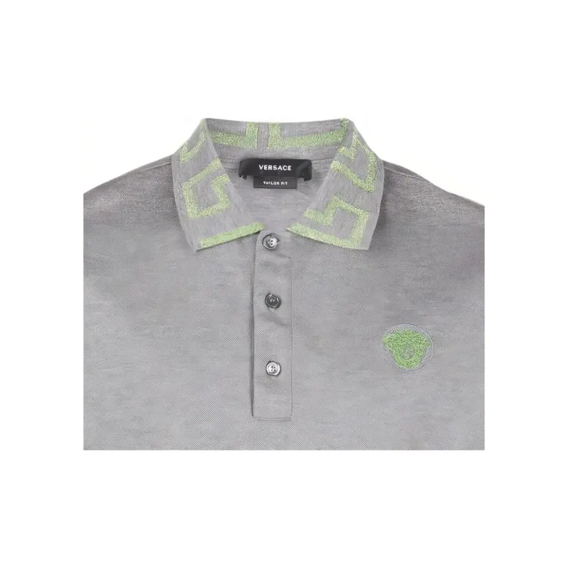 VERSACE SS23 Polo Shirt Men's Gray-4