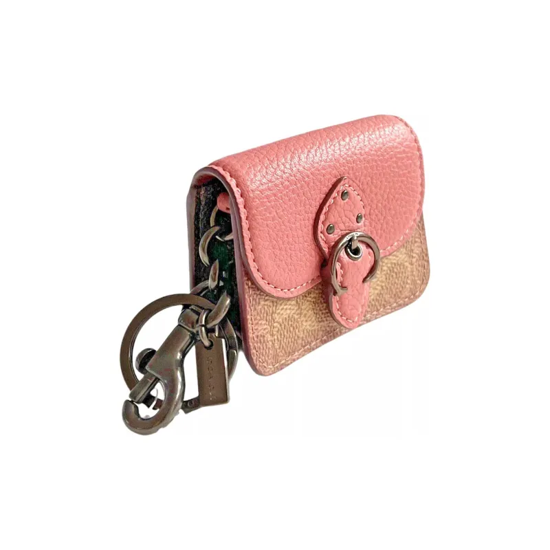 COACH Leather Bag Charm Bag Merch Mini Women's Pink-2