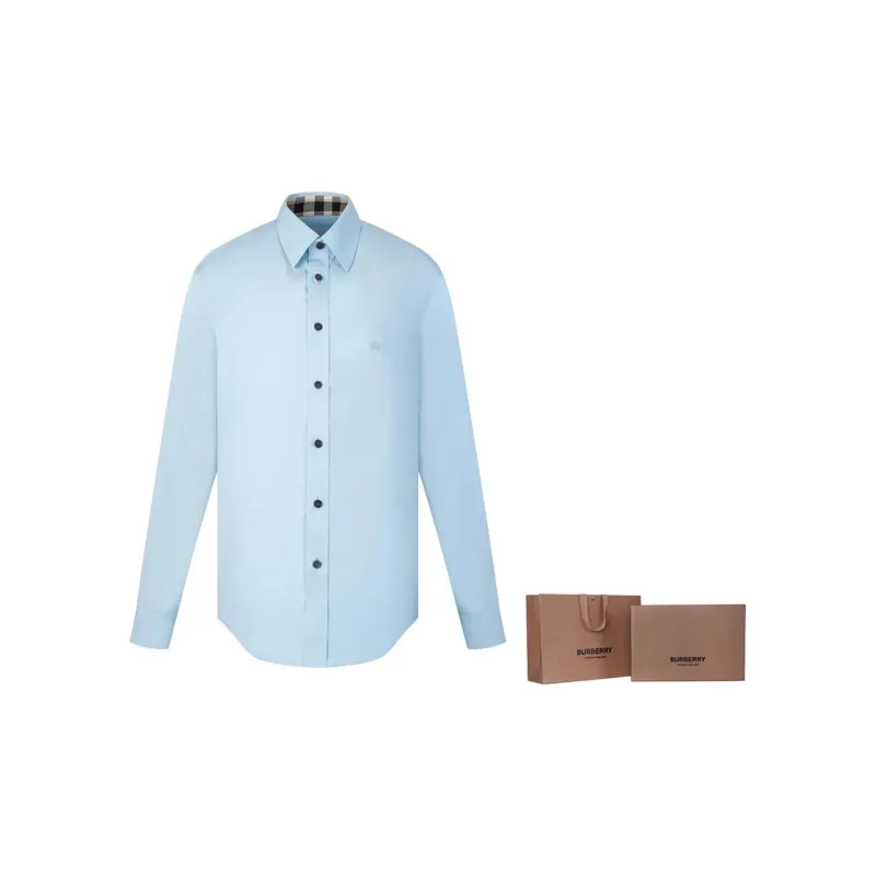 Burberry Men Solid Color Single-Breasted Pointed Collar Long Burberry Men Solid Color Single-Breasted Pointed Collar Long