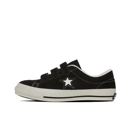 Converse One Star V 3 Anti Slip Wear Resistant Low Top Skateboard Shoes Unisex Black