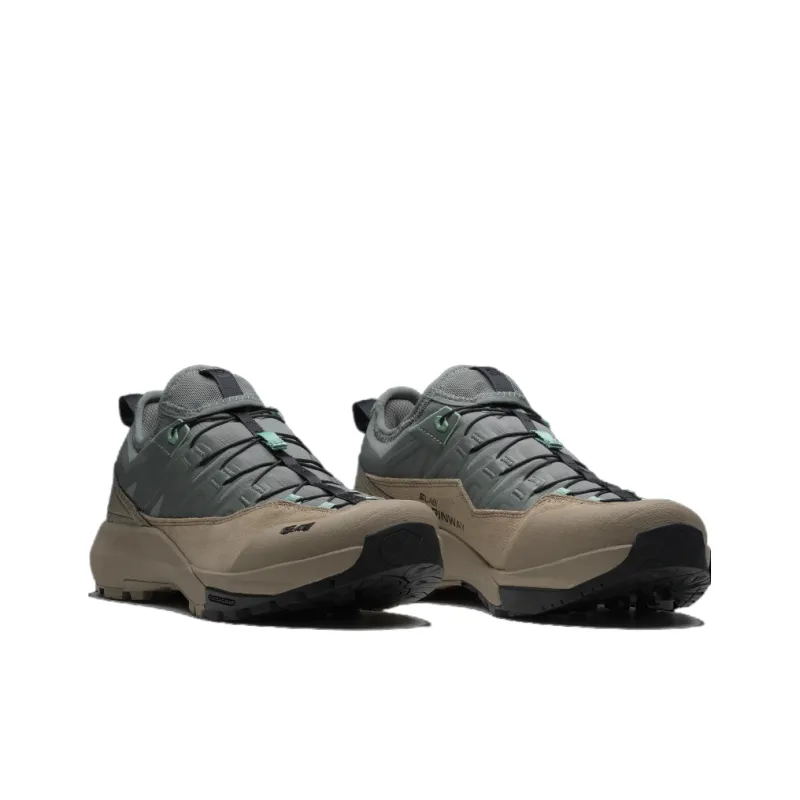 SALOMON Alpinway Anti Slip Wear Resistant Low Top Hiking Shoes Unisex Gray Brown-1