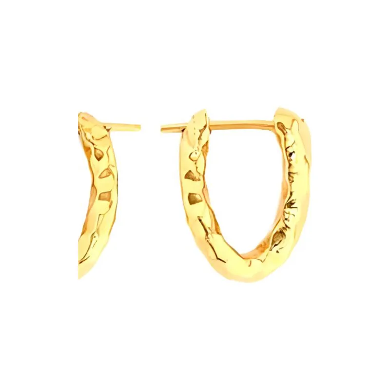 JIL SANDER Hammered Hoop Earrings-1