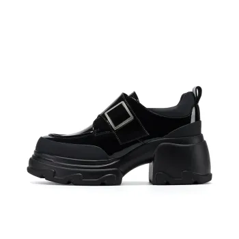 GG CC Chunky Heel High Heels 7cm Women's Black