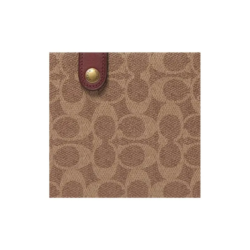 COACH Tech Case Artificial Leather Clutch Small Size Women's Khaki-4