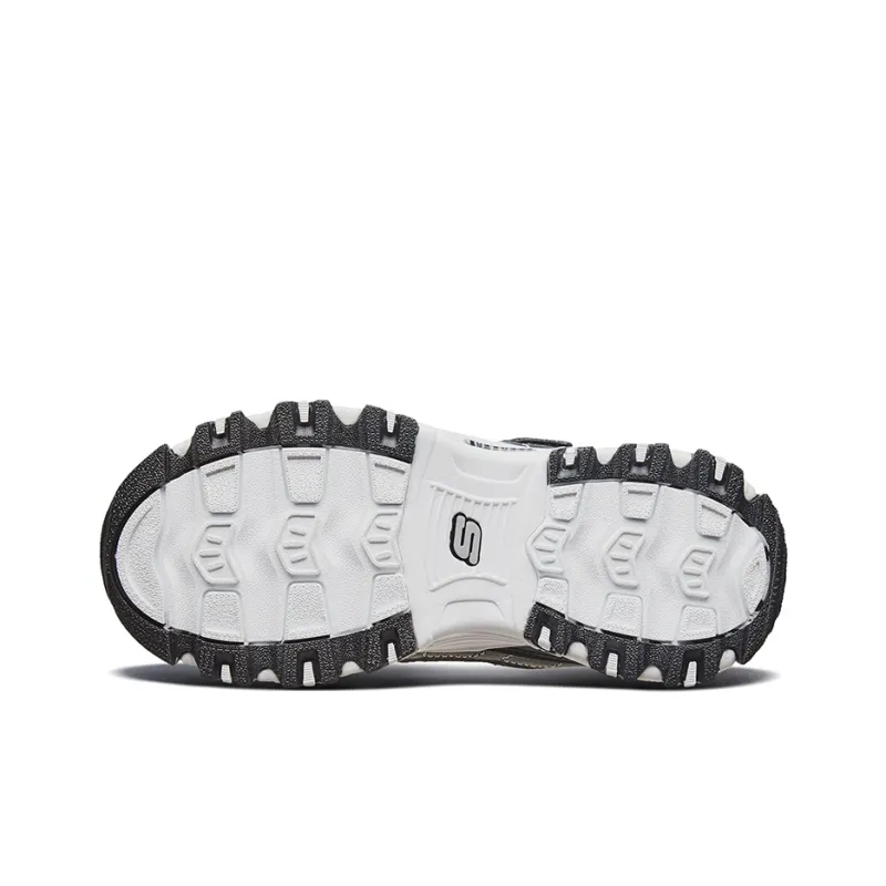 Skechers Abrasion Resistant And Anti Kick Low Top Kids Lifestyle Shoes Black White Teenagers-5