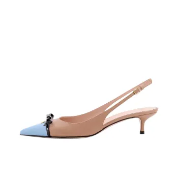 Valentino Bow Detailed Pointed Toe Slingback Pumps