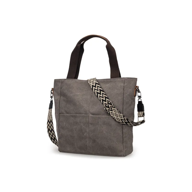 TAKI Canvas Canvas Bag Tote Bag Shopping Bag Handbag Unisex Multicolor-5