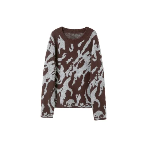 3COLOUR Knitwear Women's Hazelnut Brown Geometry