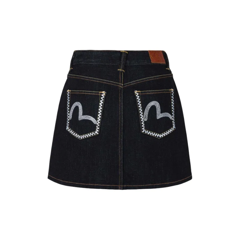 EVISU 2025 Spring Denim Short Skirts Women's Denim Blue-1