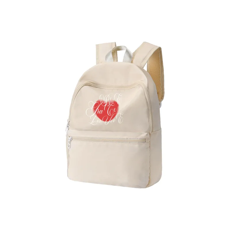 TURN UP × LOVVVVE Polyester Backpack For Kids Regular Unisex Light Apricot-1