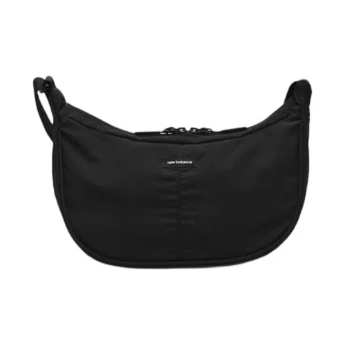 New Balance Nylon Hobo Bag, Shoulder Bag, Crossbody Bag Small Size Unisex Black