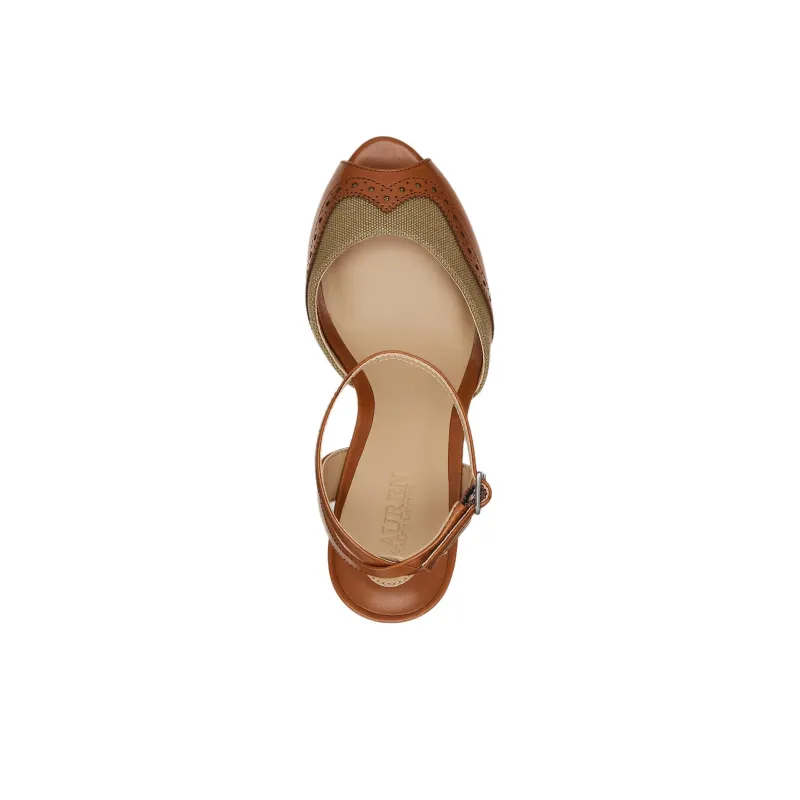 LAUREN RALPH LAUREN Kyla Slim Heel High Heels 8cm Women's Brown-2