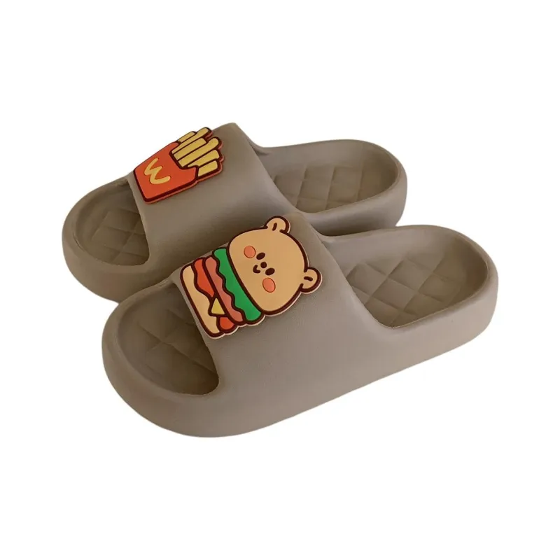 Thin Strips Sandal Slippers Unisex, Black-17