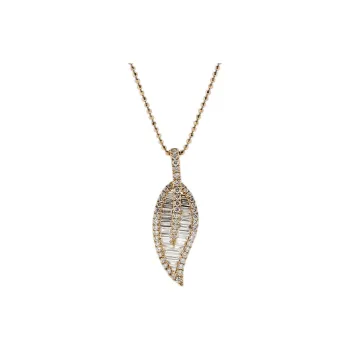 Anita Ko 18K Rose Gold Large Leaf Diamond Necklace