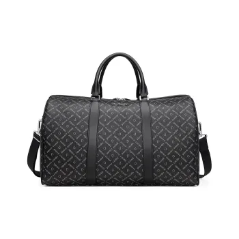 PIERRE CARDIN PVC Travel Bag Men's Black