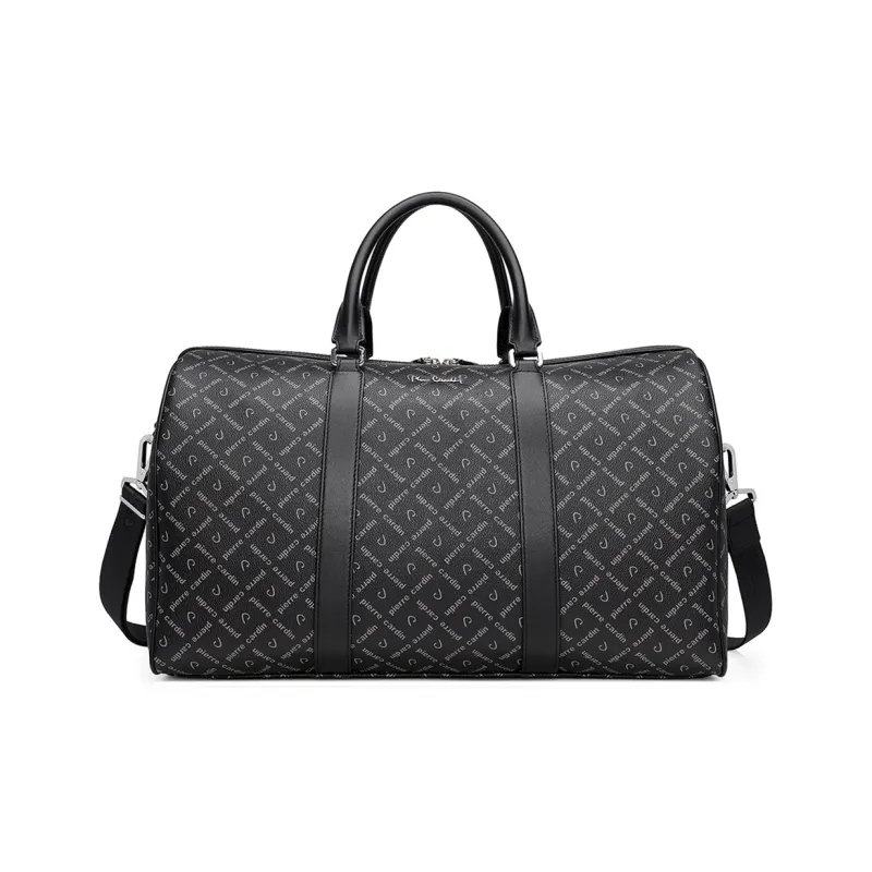 PIERRE CARDIN PVC Travel Bag Men's Black-0