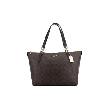 COACH Ava PVC With Leather Tote Bag, Shopping Bag, Shoulder Bag Large Size Women's Black