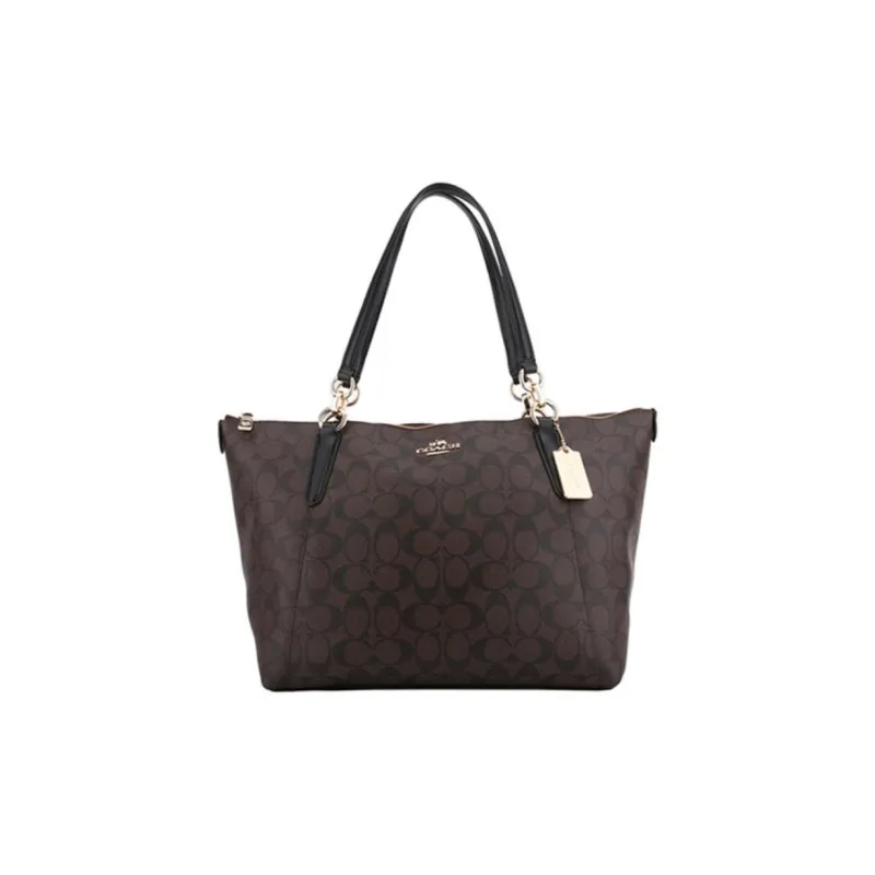 COACH Ava PVC With Leather Tote Bag, Shopping Bag, Shoulder Bag Large Size Women's Black-0