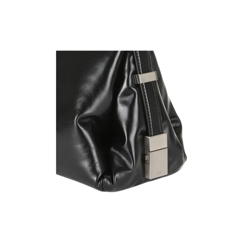 OSOI Cow Leather Handbag, Shoulder Bag Women's Black-4