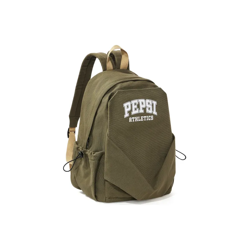 Pepsi Fabric Backpack Laptop Bag Backpack Unisex Green/Ecru-8