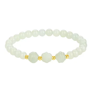 SEVEN COOK Hetian Jade Bracelets Pale Greenish White Jade Women's