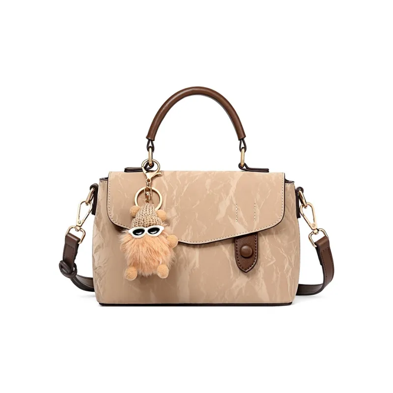 TUCANO PU Shoulder Bag, Crossbody Bag, Handbag Regular Women's Ecru/Black/Camel/Brown-10