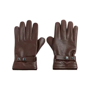 ZARA Leather Gloves Men's Brown