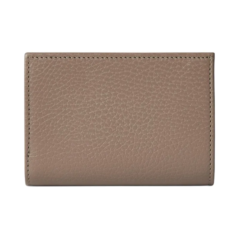 GUCCI GG Marmont Leather Wallet Small Size Women's Taupe-2