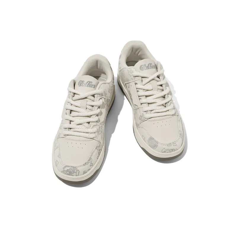 TCELLARS Cushioning, Abrasion Resistant, Height Increasing Low Top Skateboard Shoes Unisex Panda White-28